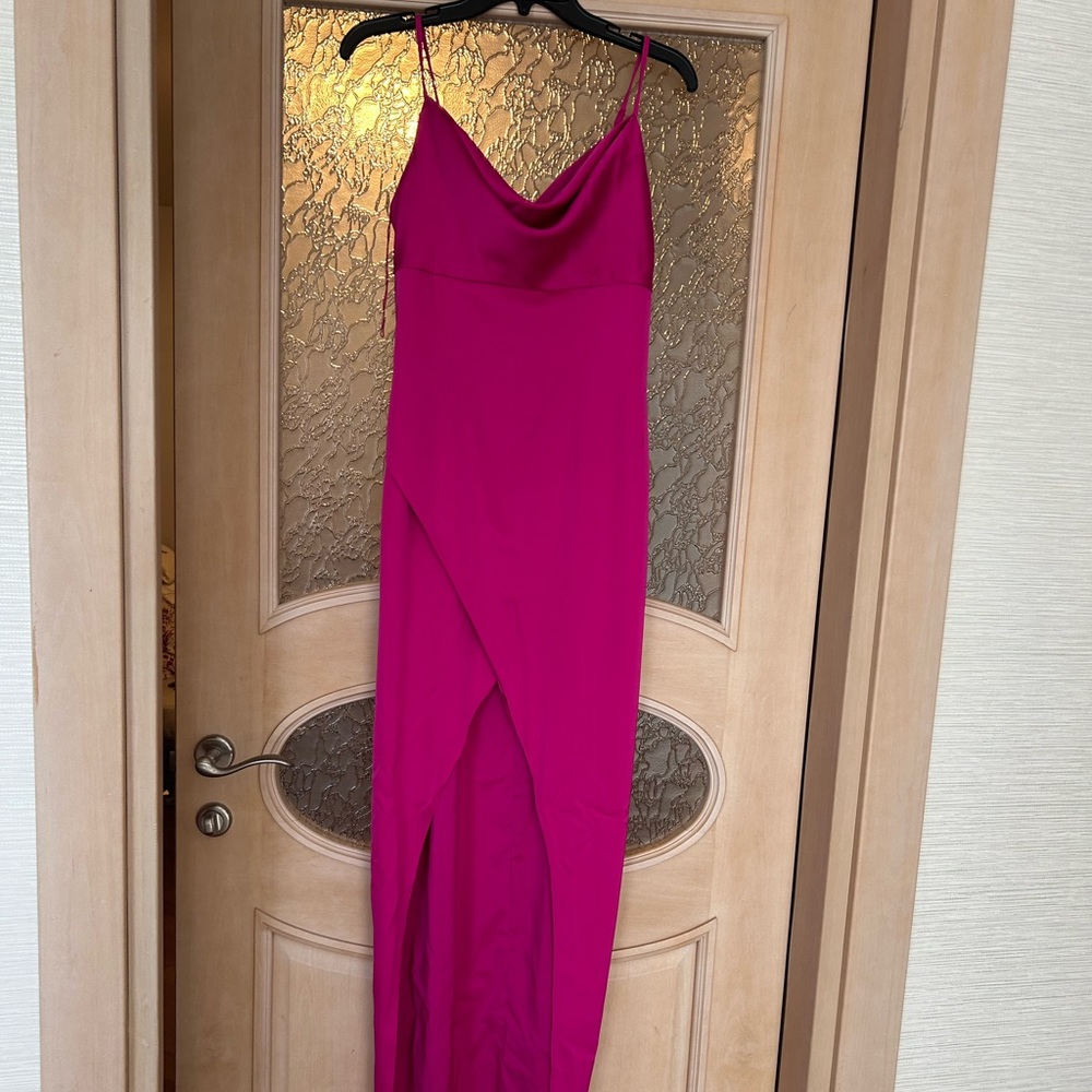 Aidan Mattox hot pink dress (4)